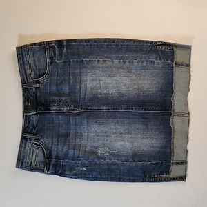 KUT Denim Skirt Connie Distressed Size 4‎